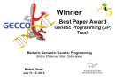 Prix du meilleur papier à ACM-GECCO/GP à A&O